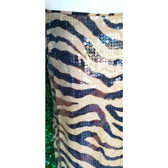 42. J.Crew Gwyneth sequin slip dress in zebra stripe - Picture 5 of 9